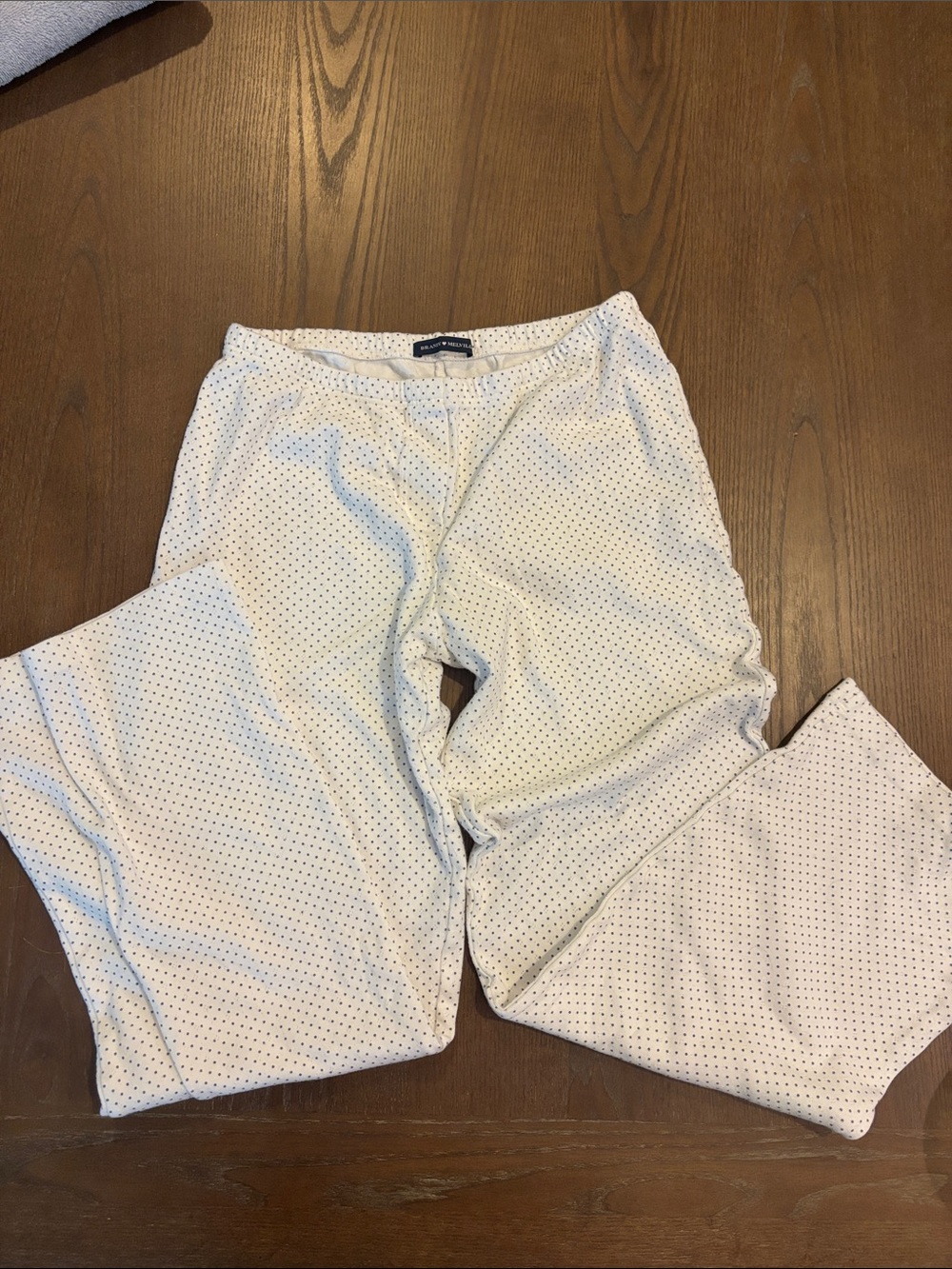 Brandy Melville White Polka Dot Lounge Pants - Picture 2 of 4